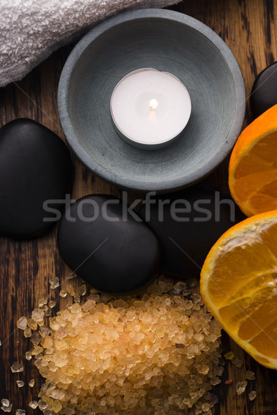Orange fruits bois massage spa [[stock_photo]] © joannawnuk