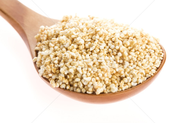 Stock photo: Amaranth popping, gluten-free, high protein grain cereal