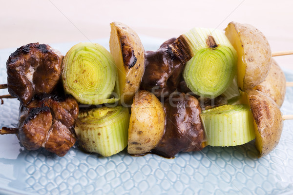 Grilled kebab (shashlik) Stock photo © joannawnuk