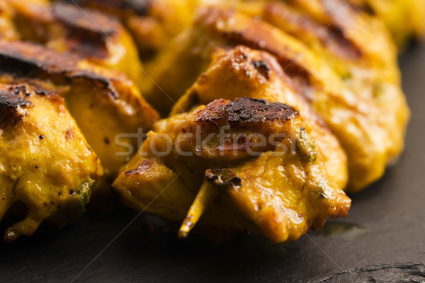 Heerlijk aziatische keuken kip voedsel plaat vlees Stockfoto © joannawnuk