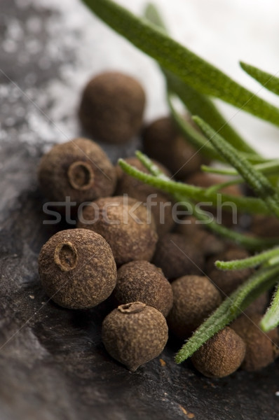 allspice with fresh rosemary Stock photo © joannawnuk