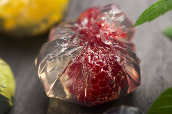 Jello dessert with fruits Stock photo © joannawnuk