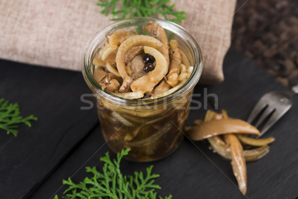 Marinated honey fungus Stock photo © joannawnuk