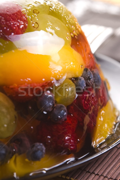 Stock foto: Sommer · Beeren · Gelee · Essen · rot · Erdbeere