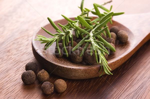 allspice with fresh rosemary Stock photo © joannawnuk