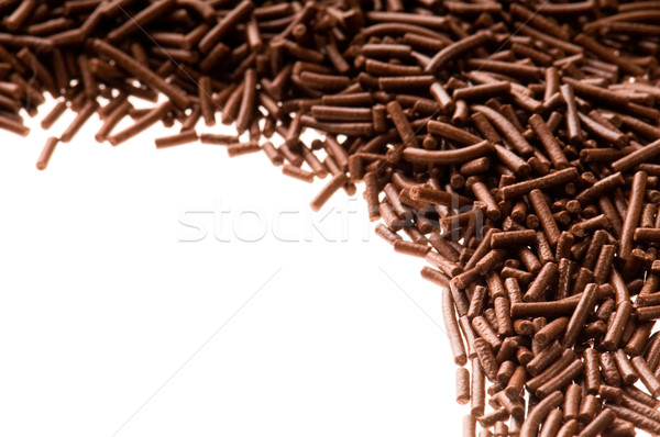 chocolate sprinkles on white background Stock photo © joannawnuk