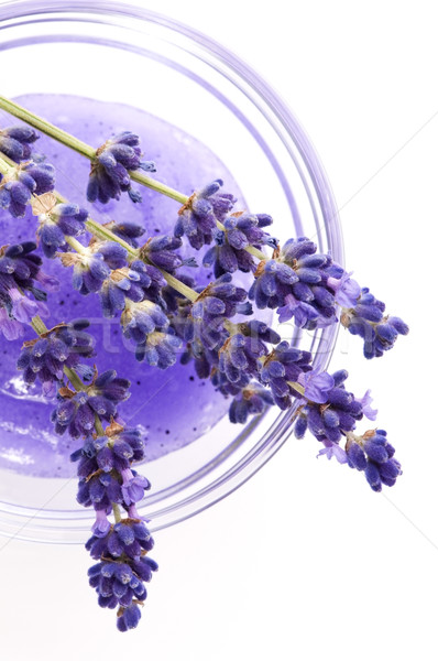 Foto d'archivio: Lavanda · spa · legno · natura · medicina · blu