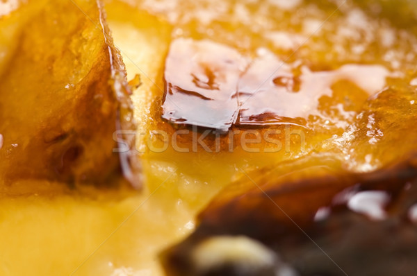 Stock photo: French dessert - cream brulee, burnt cream 