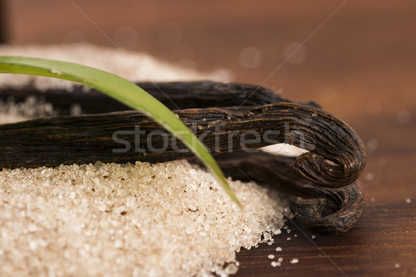 vanilla sugar and vanilla beans Stock photo © joannawnuk
