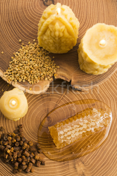 ハニカム 花粉 蜂ろう 花 自然 はちみつ ストックフォト © joannawnuk