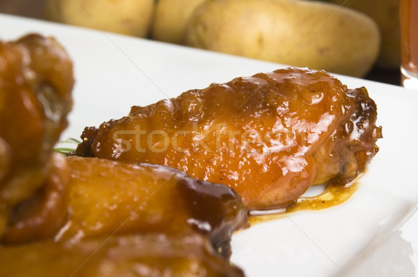 Stock photo: Roast chicken with honey