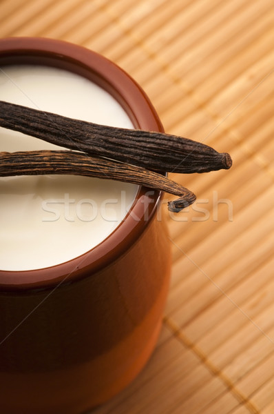 Tatlı vanilya puding tatlı gıda çikolata Stok fotoğraf © joannawnuk