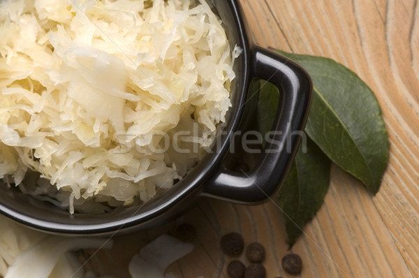 Frischen Kohl traditionellen Sauerkraut Salat Pfeffer Stock foto © joannawnuk