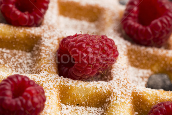 свежие сахарная пудра малина продовольствие Сток-фото © joannawnuk
