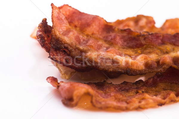 Cooked Bacon Strips Stock photo © joannawnuk