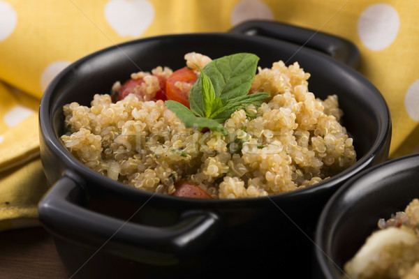 Tabbouleh Quinoa with tomatoes, onion, mint, parsley and lemon Stock photo © joannawnuk