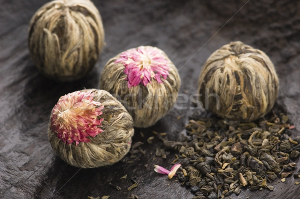 Green chinese tea balls Stock photo © joannawnuk