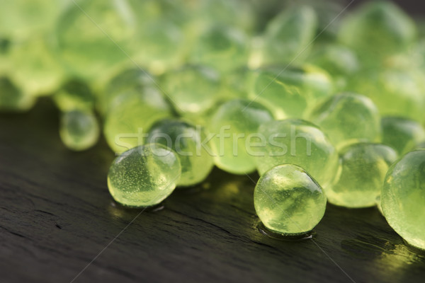 Mint Kaviar molekularen Gastronomie Essen grünen Stock foto © joannawnuk