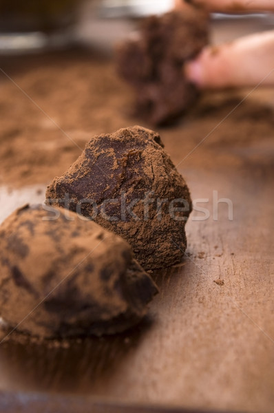 Homemade chocolate truffles Stock photo © joannawnuk