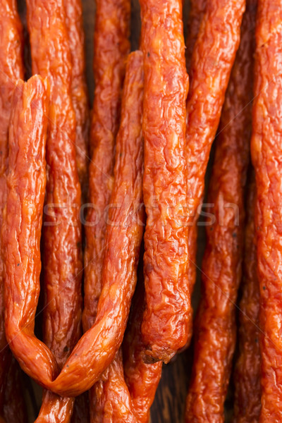 Vara salsicha cebola jantar conselho Foto stock © joannawnuk