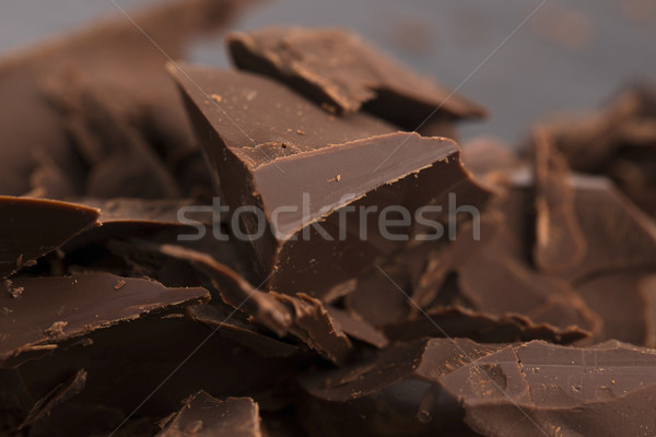 Chopped chocolate with cacao Stock photo © joannawnuk