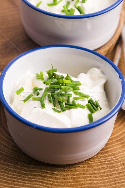Cottage Cheese With Chives Stock Photo C J Sierpniowka