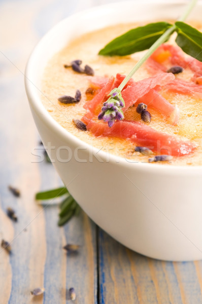Zdjęcia stock: świeże · melon · zupa · szynka · lawendy · kwiat