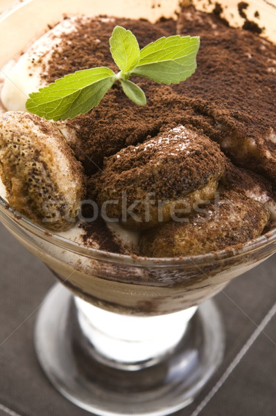 Tiramisu desszert torta krém föld cukor Stock fotó © joannawnuk