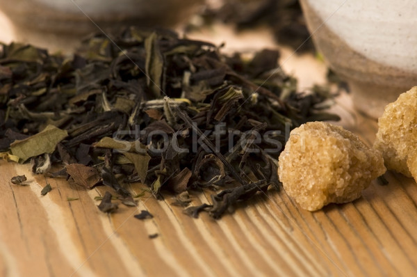 Groene thee blad beker asian japans asia Stockfoto © joannawnuk