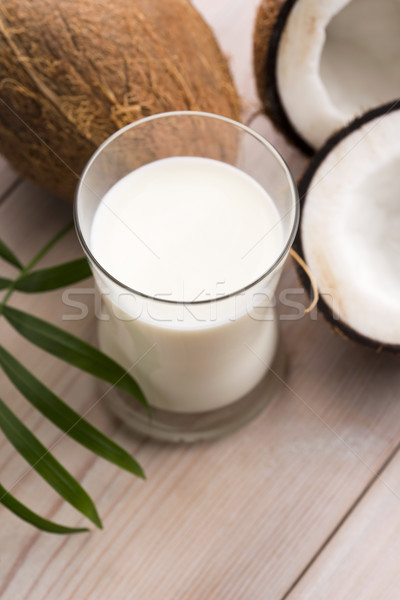 coconut fruit with coco milk Stock photo © joannawnuk