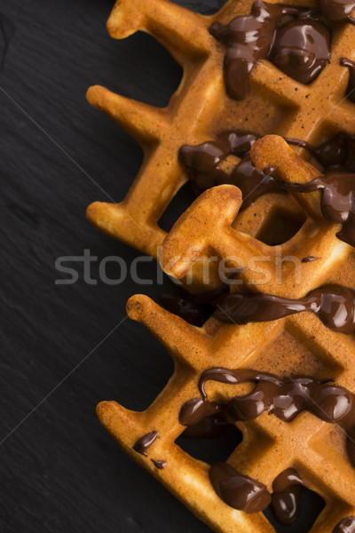 Chocolat fond grasse blanche déjeuner fraîches [[stock_photo]] © joannawnuk