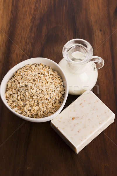 Stock photo: Oatmeal soap