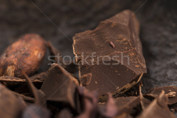 Stock fotó: Aprított · csokoládé · kakaó · textúra · háttér · bár