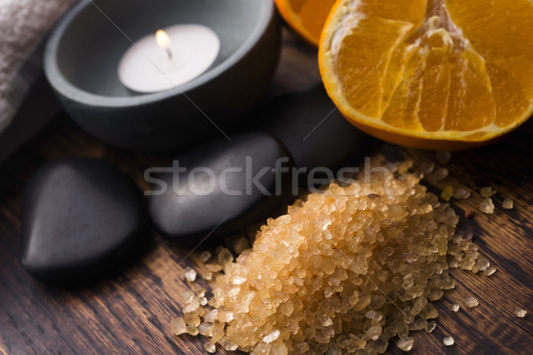 Orange fruits bois massage spa [[stock_photo]] © joannawnuk