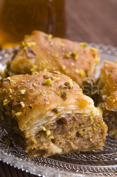 Traditionnel Moyen-Orient sweet désert café modèle Photo stock © joannawnuk