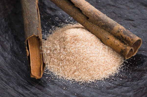 Aromatyczny przyprawy brown sugar cynamonu tle energii Zdjęcia stock © joannawnuk
