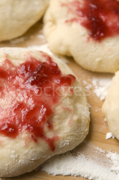 Sweet doughnuts with rose marmelade Stock photo © joannawnuk
