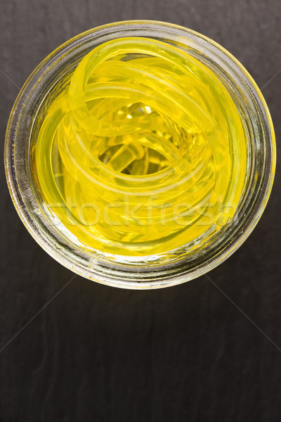 Molekularny owoców spaghetti lata biały deser Zdjęcia stock © joannawnuk