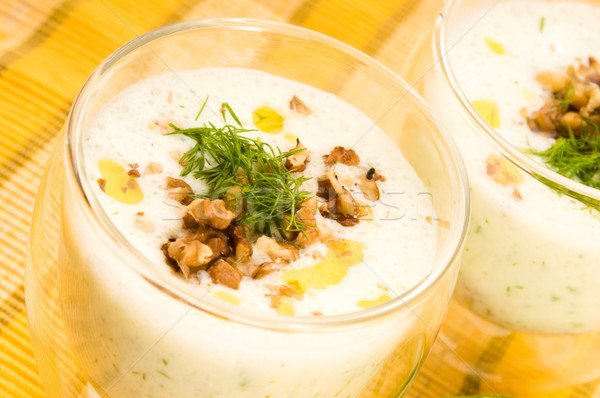 Geleneksel soğuk yaz çorba öğle yemeği taze Stok fotoğraf © joannawnuk