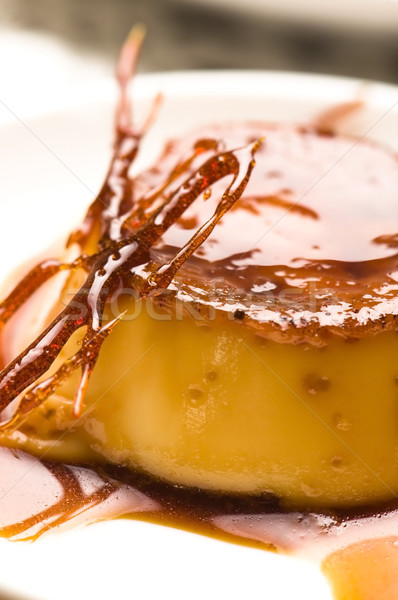 Stockfoto: Heerlijk · karamel · dessert · koffie · cake · lunch