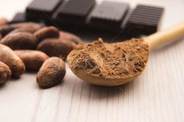 какао бобов шоколадом завода есть зерна Сток-фото © joannawnuk
