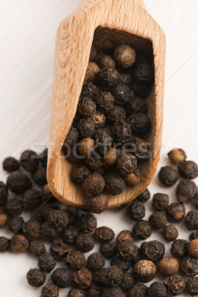 Nero granello di pepe bianco pepe macro semi Foto d'archivio © joannawnuk