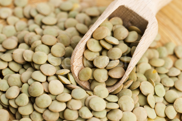 Stock photo: Dry Organic Green Lentils