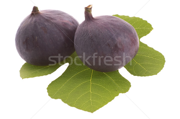 Fraîches fruits feuille isolé blanche alimentaire [[stock_photo]] © joannawnuk