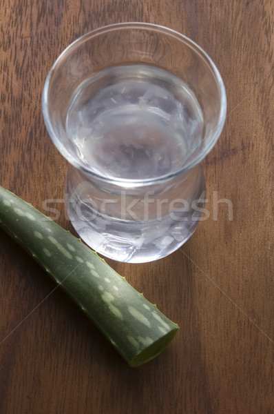 Aloe Saft frischen Blätter Blatt Glas Stock foto © joannawnuk