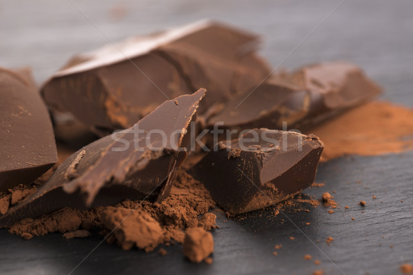 Foto stock: Picado · chocolate · cacau · comida · fundo · bar