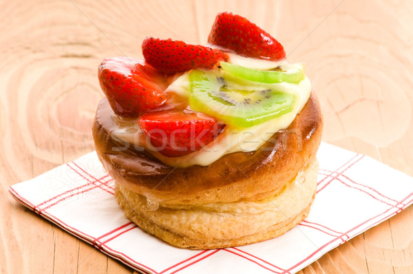 Foto d'archivio: Francese · torta · fresche · frutti · ristorante · rosso