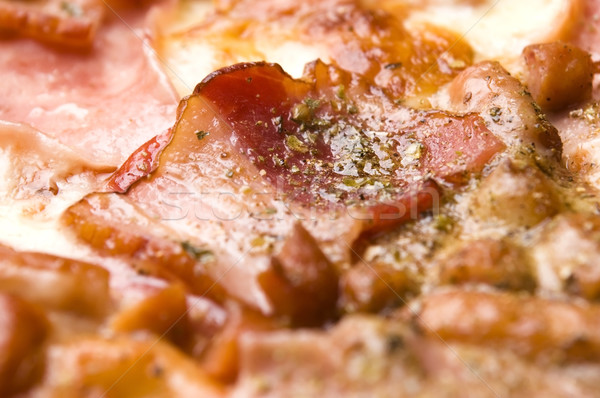 Stock fotó: Olasz · pizza · szalonna · szalámi · mozzarella · sajt