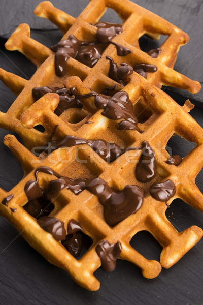 waffles with chocolate Stock photo © joannawnuk