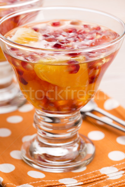 Zselé édesség citrus gyümölcsök háttér narancs Stock fotó © joannawnuk